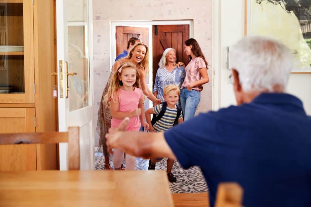 SureSafe Personal Alarms Elderly fall detection and personal alarms - family greeting grandparent